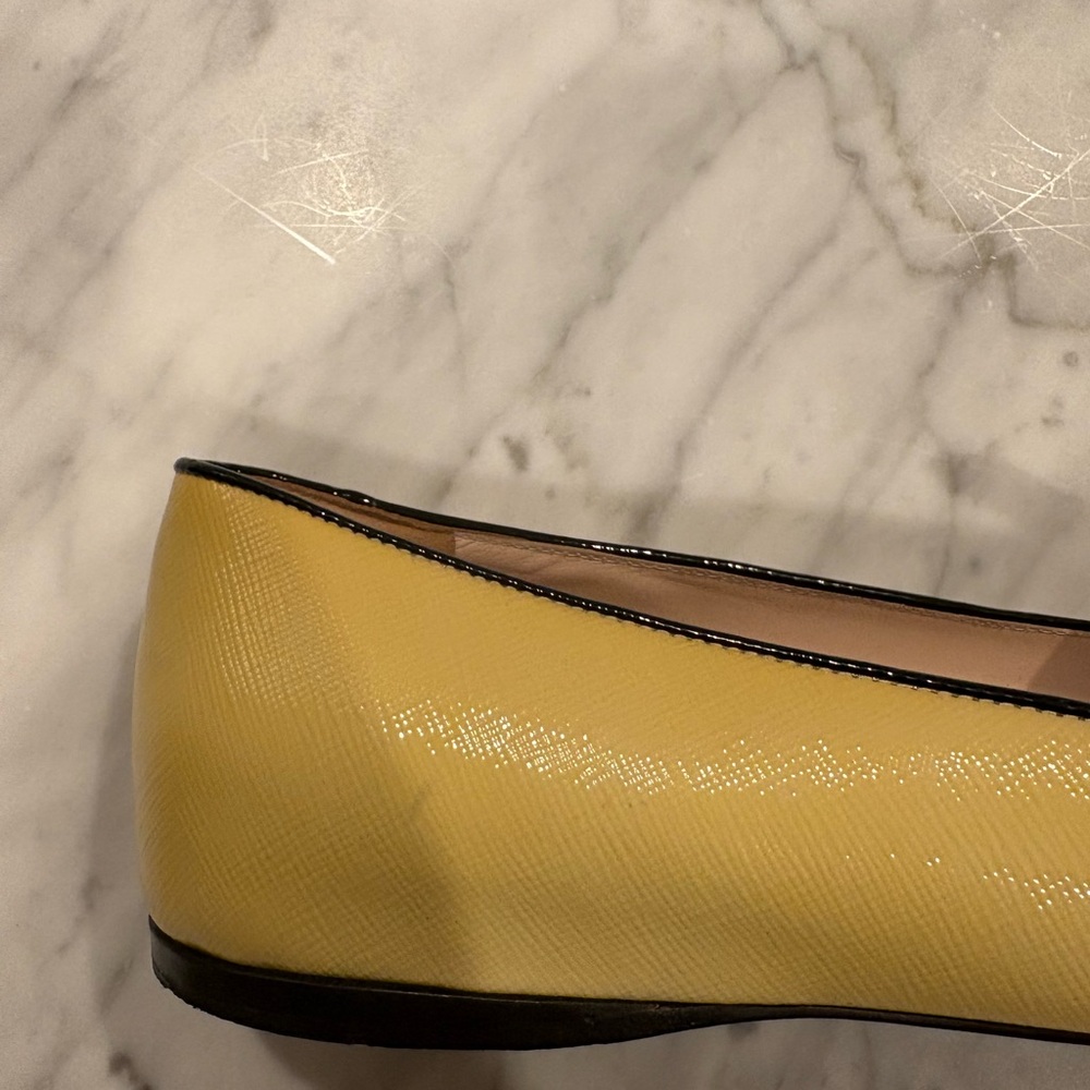 Prada Yellow Flats Sleek Minimalist Design - Picture 6 of 11